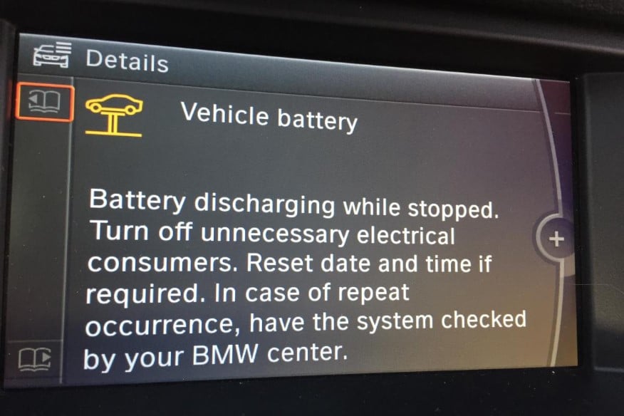what does battery discharge warning mean
