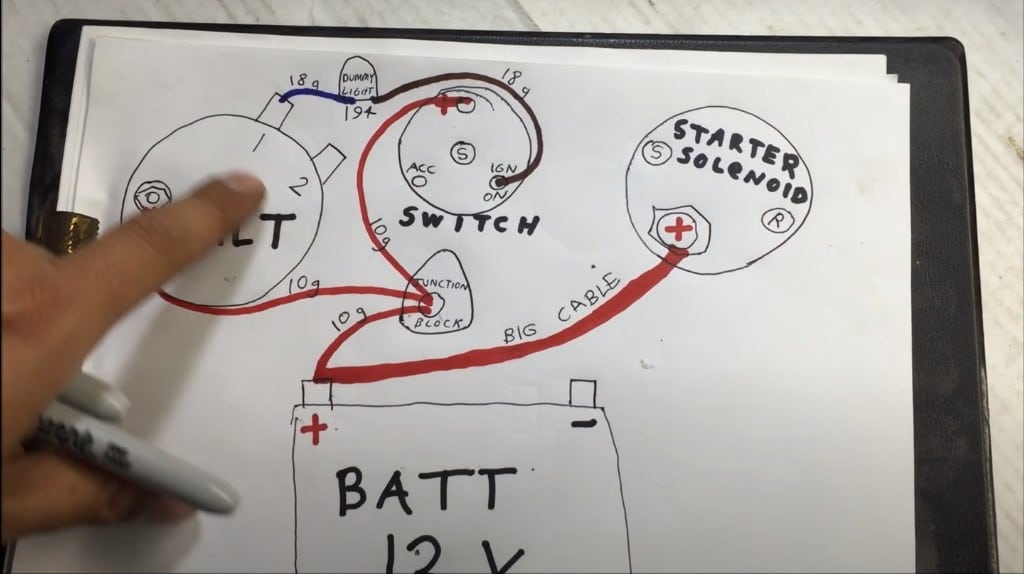 3 wire nissan alternator wiring diagram